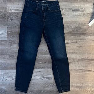 American Eagle Outfitters Women's Deep Indigo Curvy Hi-Rise Jegging